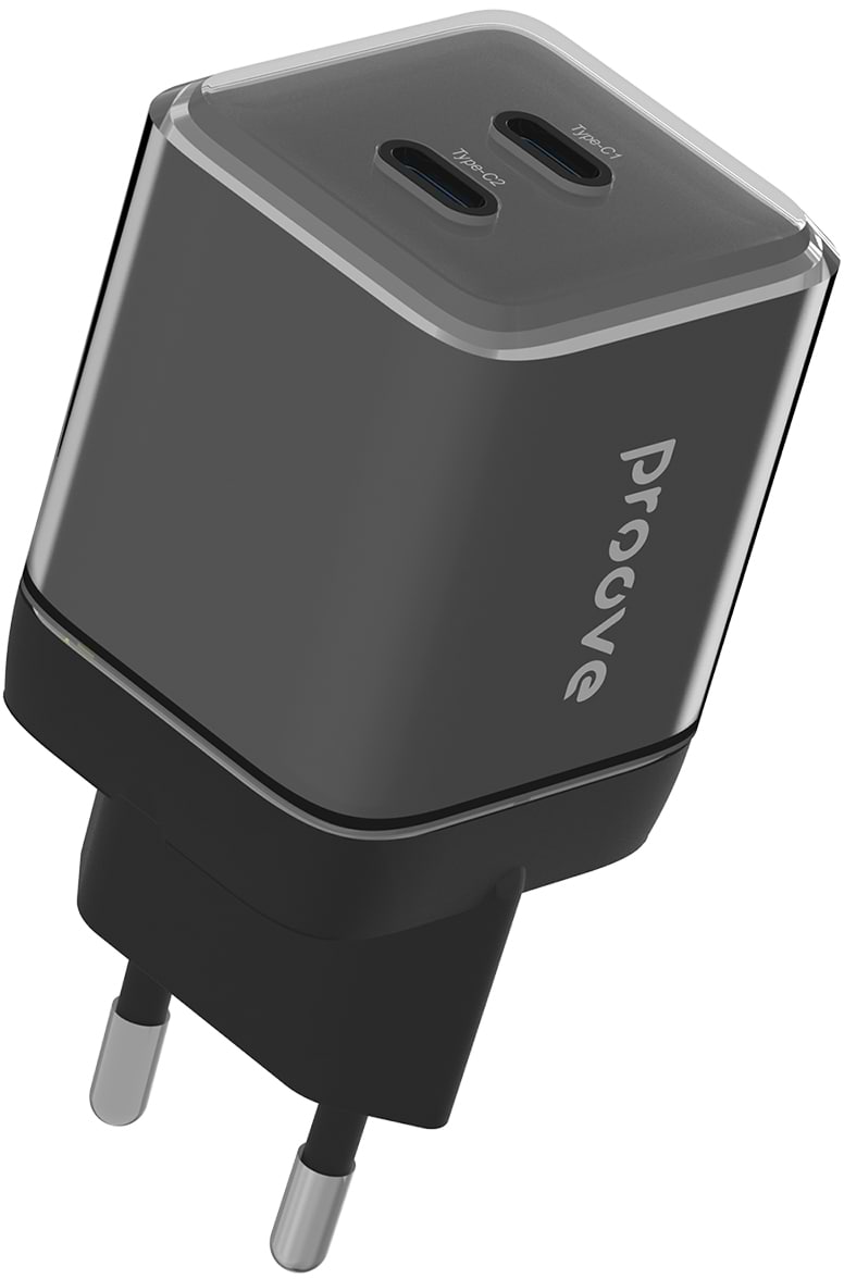 Сетевое зарядное устройство Proove Pure GaN Max 67W (Type-C + Type-C) Black (WCPU67022201) - Фото 1