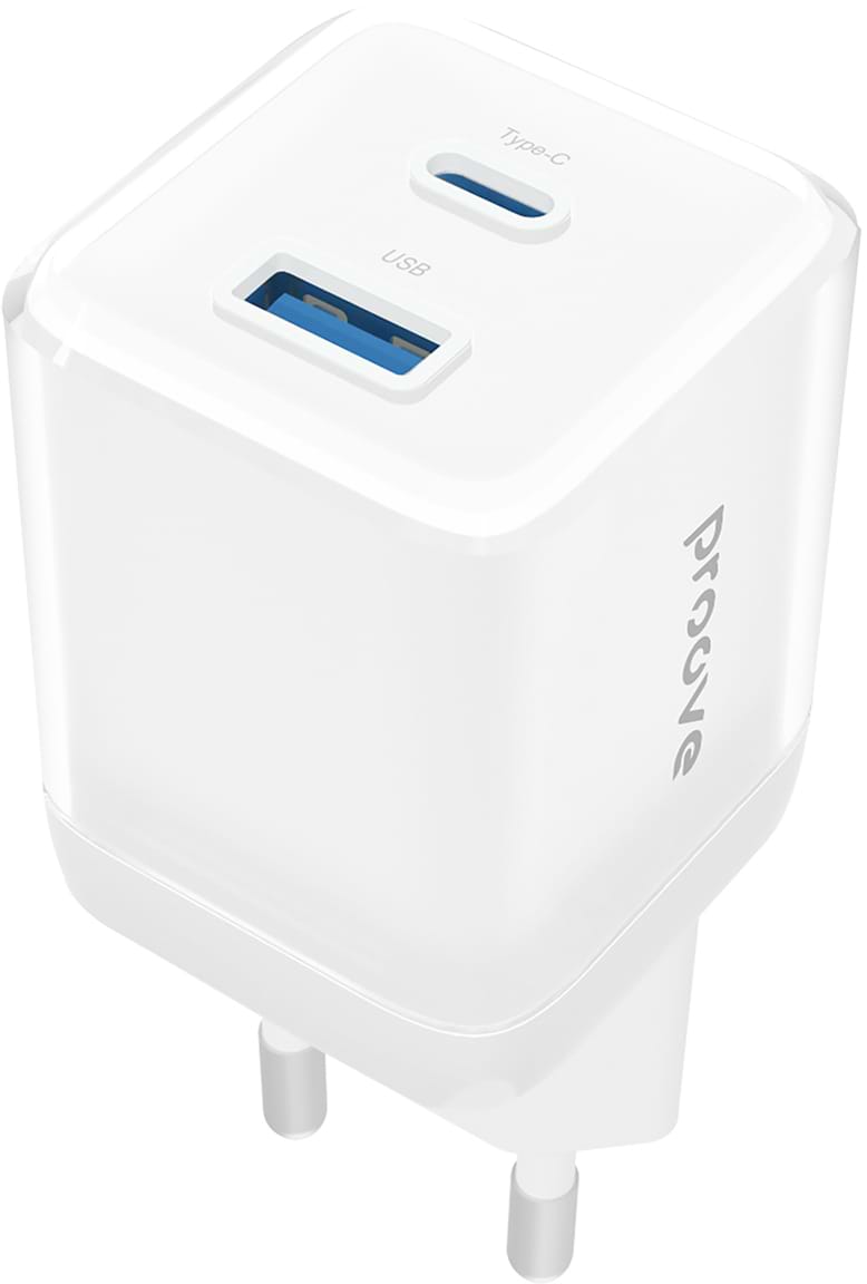 Мережевий зарядний пристрій Proove Pure GaN Plus 30W (Type-C + USB) White (WCPU30111202) - Фото 1
