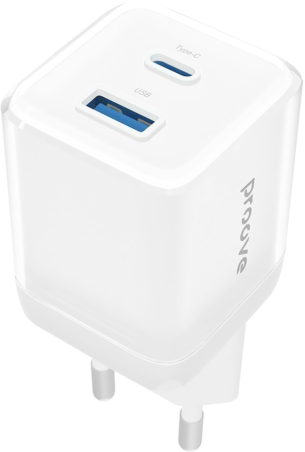Фото - Мережевий зарядний пристрій Proove Pure GaN Plus 30W (Type-C + USB) White (WCPU30111202)