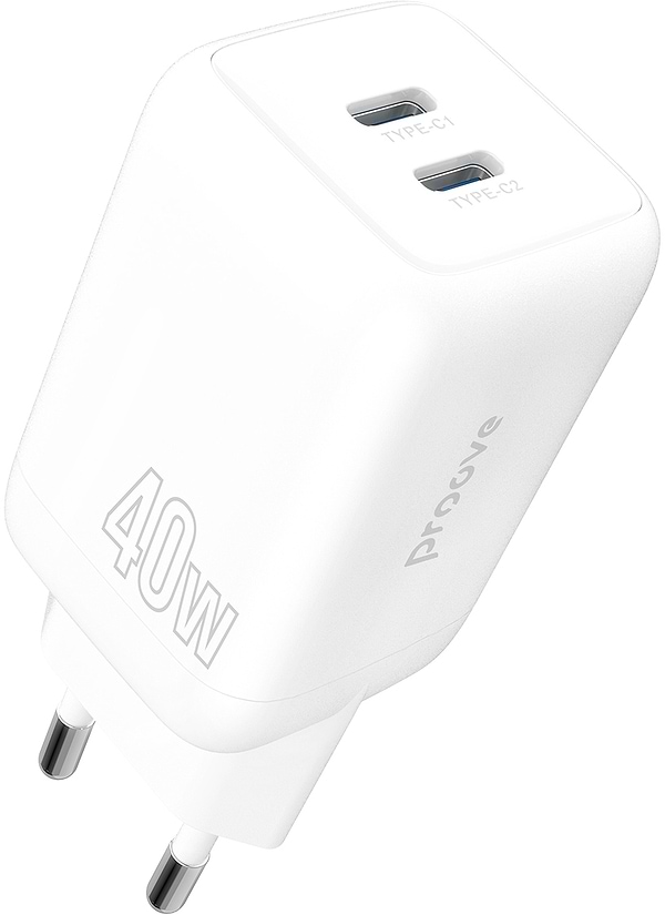 Фото - Мережевий зарядний пристрій Proove Silicone Power 40W (Type-C + Type-C) White Фото - Мережевий зарядний пристрій Proove Silicone Power 40W (Type-C + Type-C) White