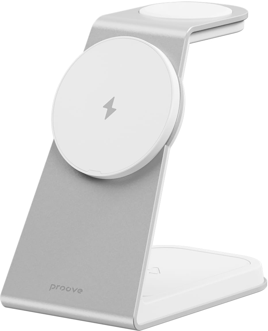 Беспроводное зарядное устройство Proove Omni Power 3 in 1 White - Фото 1