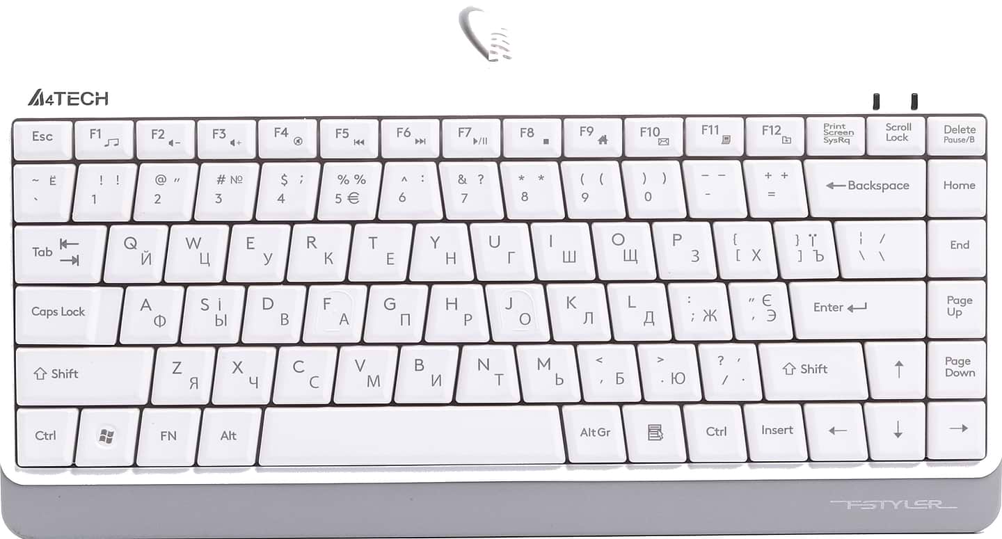 Клавиатура проводная A4tech Fstyler FKS11 White USB