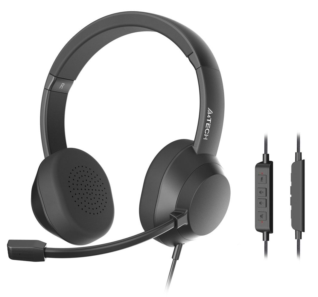 Гарнитура проводная A4tech Fstyler FH150U Black