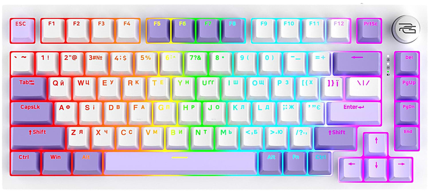 Клавиатура беспроводная игровая Proove Gaming Coupe (Ukraine Layout) White (WKCP00022402)