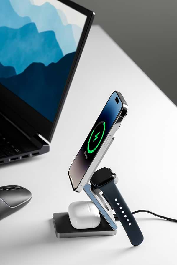 Фото - Бездротовий зарядний пристрій Proove Titan Volt 3 in 1 Gray