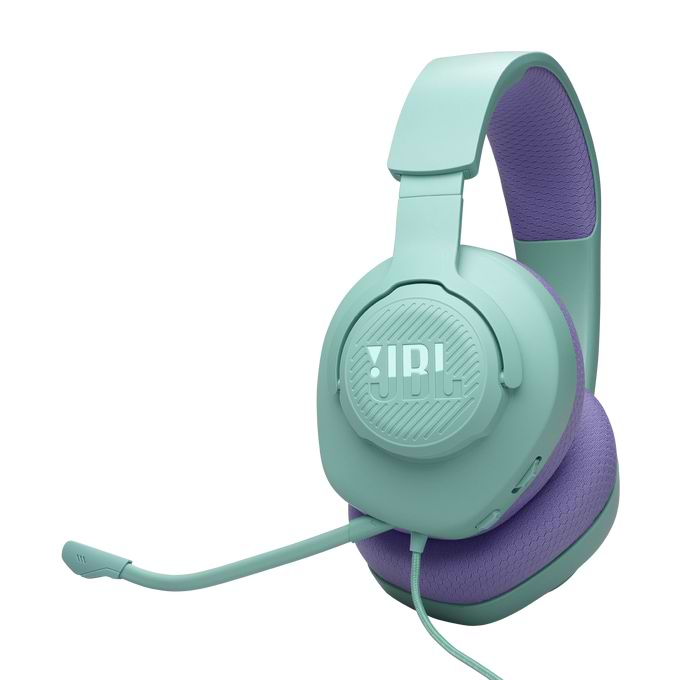 Гарнитура проводная игровая JBL Quantum 100M2 Cyan (JBLQTUM100M2CYN) - Фото 1