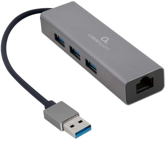 Хаб USB Cablexpert USB-A на Gigabit Ethernet USB 3.1 Gen1 (A-AMU3-LAN-01) - Фото 1