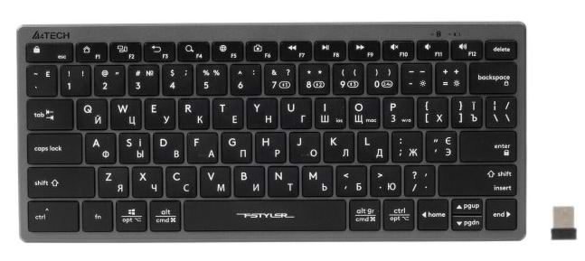Клавиатура беспроводная A4tech Fstyler FBX51C (Grey) - Фото 1
