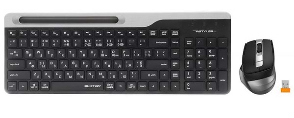 Фото - Клавіатура + миша бездротова A4tech FB2535CS Smoky Grey