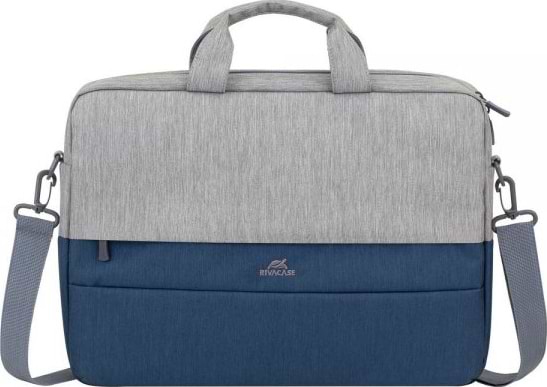 Сумка для ноутбука RIVACASE 7532 Grey/Dark Blue - Фото 1