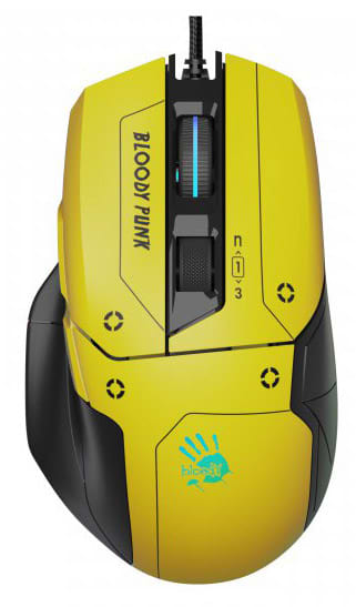 Мышь проводная игровая Bloody W70 Max (Punk Yellow) - Фото 1