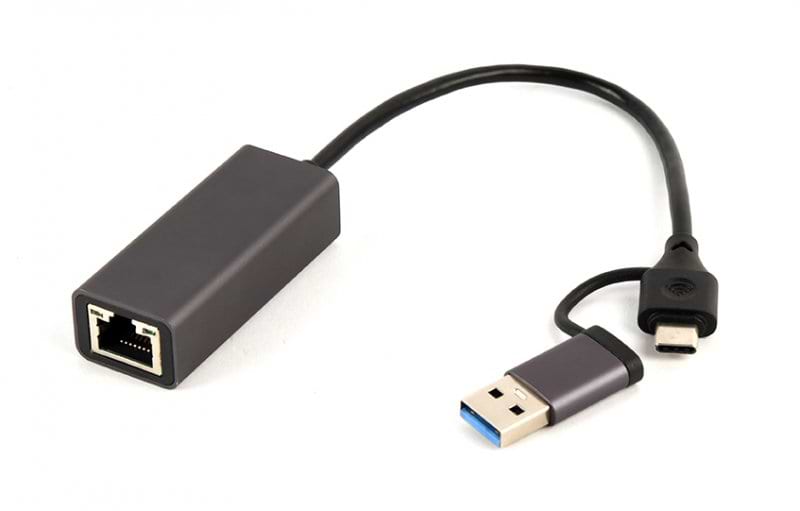 Переходник USB-C - Ethernet Cablexpert USB type-A / type-C (A-USB3AC-LAN-01) - Фото 1