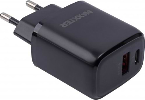 Фото - Сетевое зарядное устройство Maxxter 1 USB-A + 1 Type-C + Кабель Type-C to Type-C PD 18W + QC 18W (WC-QCPD-CtC-01) Фото - Сетевое зарядное устройство Maxxter 1 USB-A + 1 Type-C + Кабель Type-C to Type-C PD 18W + QC 18W (WC-QCPD-CtC-01)
