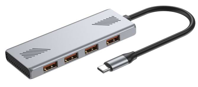 Фото - Хаб USB Gembird USB 3.2 Silver (UHB-CM-U310-A4-01)