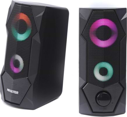 Компьютерная акустика компактная 2.0 Maxxter CSP-U002RGB Black