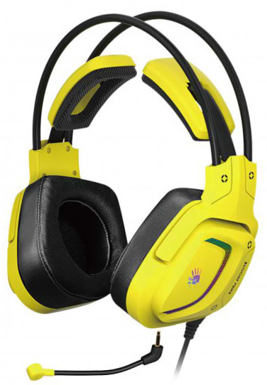 Гарнитура проводная игровая Bloody G575 (Punk Yellow) - Фото 1
