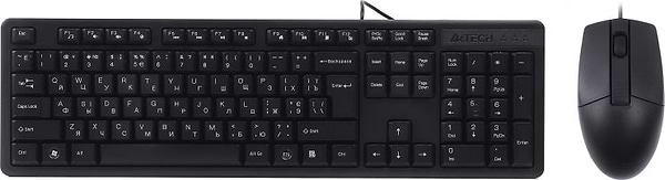 Фото - Клавіатура+миша A4tech KK-3330 Black