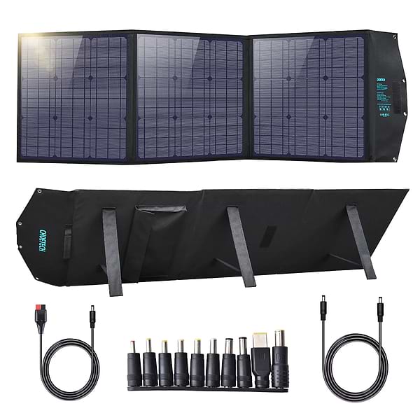 Фото - Портативна сонячна панель Choetech 120W 1x120W,1хUSB QC3.0 18W,1хUSB-C PD3.0 60W, 1xUSBA 12W (SC008)