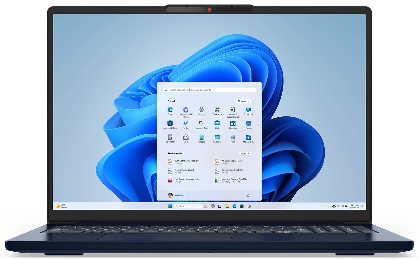 Ноутбук Lenovo IdeaPad Slim 3 16IRH10 (83K2007JRA) Cosmic Blue - Фото 1