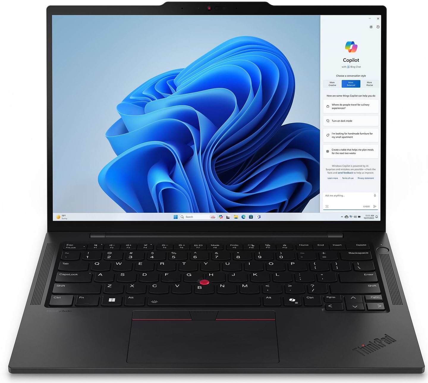 Ноутбук Lenovo ThinkPad T14s G5 T (21LS002DRA) Black - Фото 1