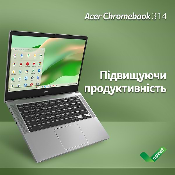 Фото - Ноутбук Acer Chromebook CB314-4H (NX.KNBEU.001) Silver