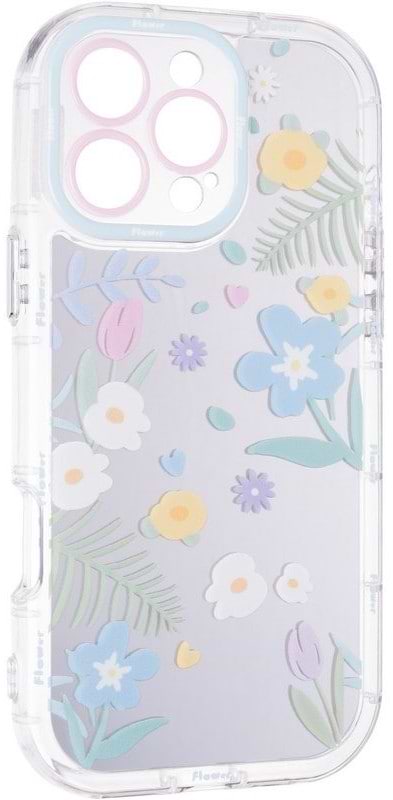 Чохол для смартфону Gelius Mirror Case for iPhone 16 Pro Max Flowers (101635) - Фото 1