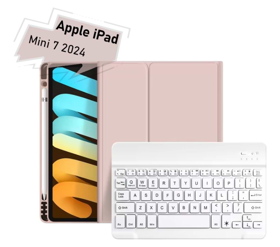 Чохол-клавіатура для планшета BeCover for Apple iPad Mini 7 2024 Pink (712996) - Фото 1