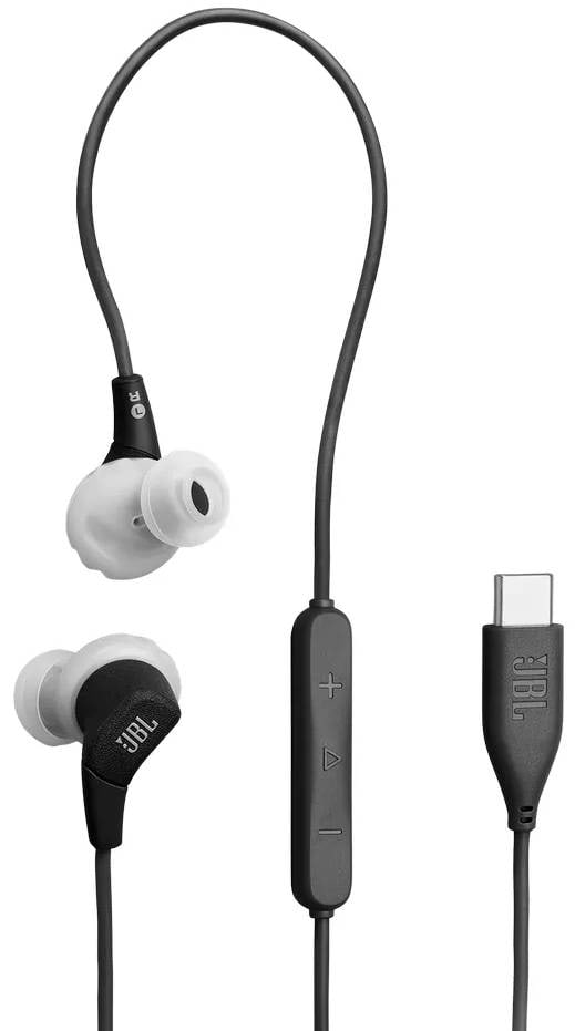Навушники вкладиші дротові JBL Endurance RUN 3C USB-C Black (JBLENDURRUN3CBLKG) - Фото 1