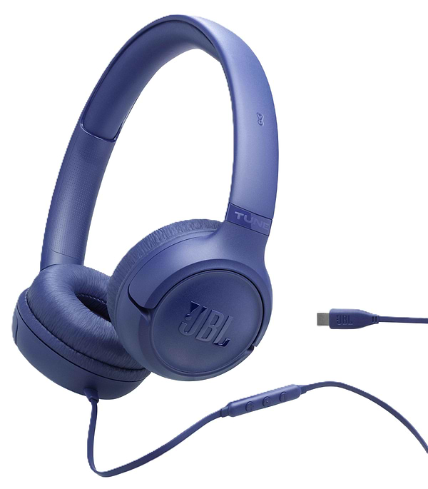 Фото - Наушники накладные проводные JBL Tune 530C Blue (JBLT530CBLU)
