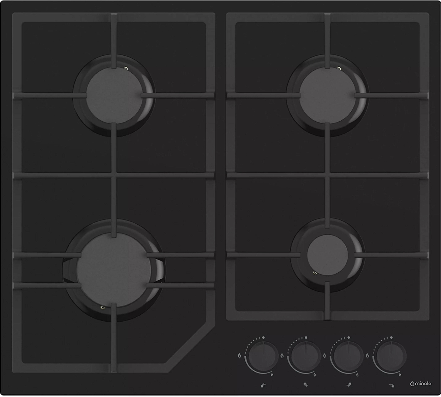 Купить Варочная панель газовая Minola MGG 61422 BL - Фото 1 Варочная панель газовая Minola MGG 61422 BL - Фото 1