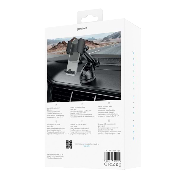 Фото - Автотримач Proove Crystal Clamp Plus Suction Type Car Mount