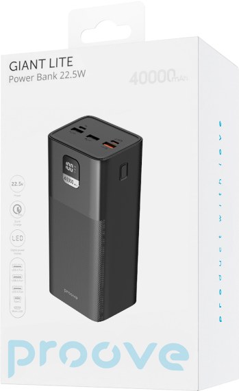 Фото - Батарея мобильная Proove Giant Lite 22.5W 40000mAh Black (PBGI20312201)