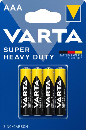 Фото - Батарейка тип AAA Varta SUPERLIFE AAA BLI 4 ZINC-CARBON