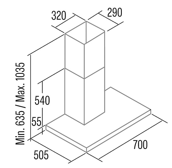 Фото - Вытяжка декоративная Cata Legend 700 x (02021306)