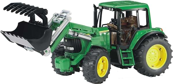 Фото - Наземна будівельна техніка BRUDER Трактор John Deere 6920 з навантажувачем (02052)