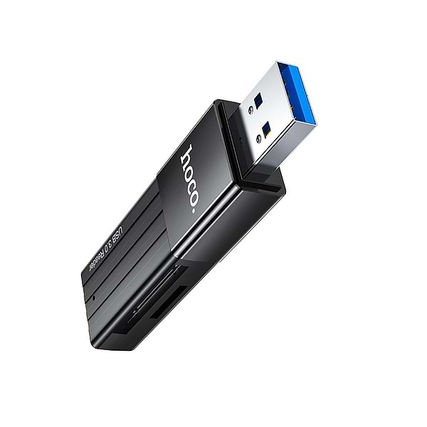 Фото - Кардрідер HOCO HB20 Mindful 2-in-1card reader USB3.0 Black (6931474735218)