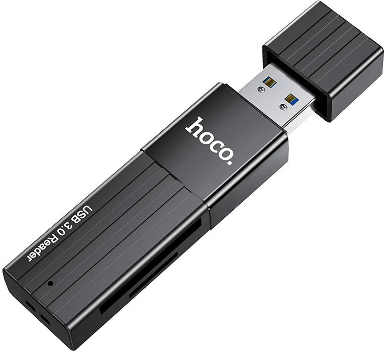 Фото - Кардрідер HOCO HB20 Mindful 2-in-1card reader USB3.0 Black (6931474735218)