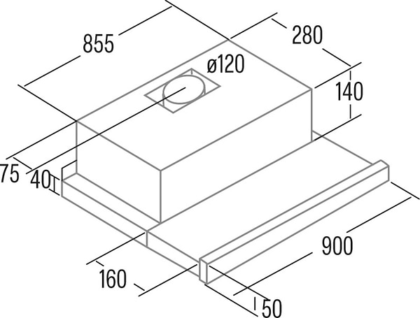 Фото - Вытяжка встраиваемая Cata TF-2003 Duralum 900