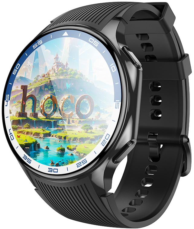 Смарт-часы HOCO Y24 AMOLED Smart sports watch (call version) Black (6942007641005) - Фото 1
