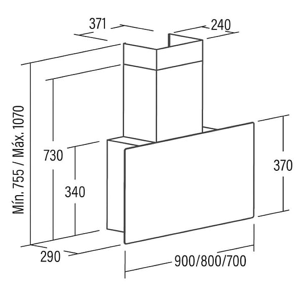 Фото - Вытяжка декоративная Cata Greco 70 bk
