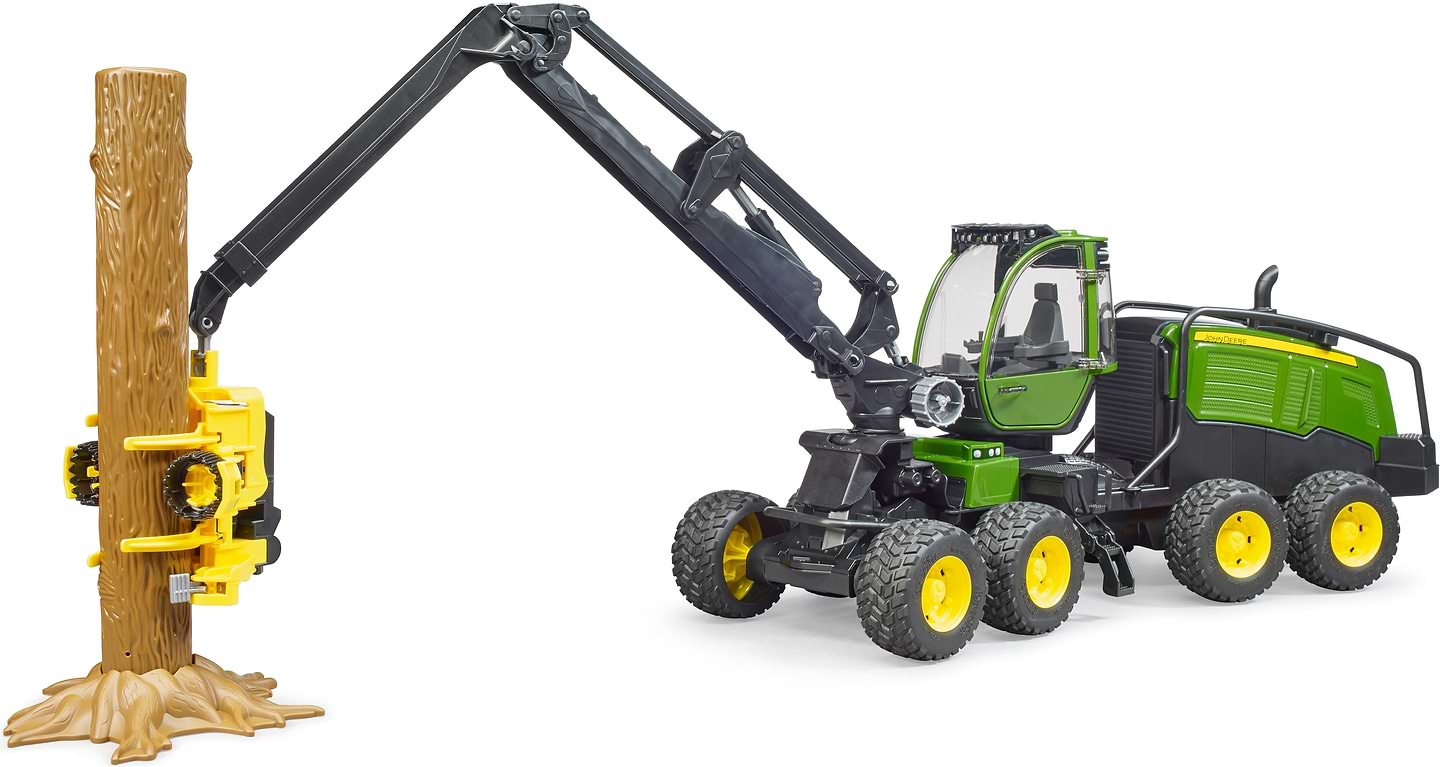 Наземная строительная техника BRUDER Харвестер John Deere 1270G с 1 бревном (02135)