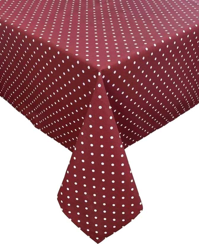Скатертина прямокутна Прованс 180х136 Горох бордо  (021951)