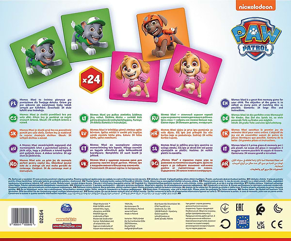 Фото - Настольная игра (до 2 лет) Trefl "Мемос MAXI Щенячий патруль" / Nickelodeon (2264)