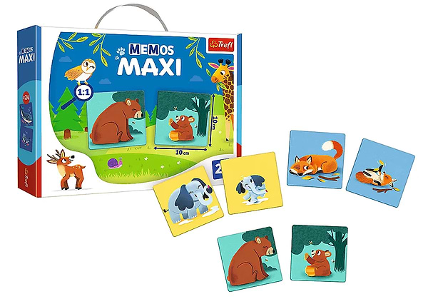 Фото - Настільна гра (до 2 років) Trefl  "Мемос MAXI Батьки та діти тварин" (2268)