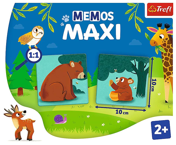 Фото - Настільна гра (до 2 років) Trefl  "Мемос MAXI Батьки та діти тварин" (2268)