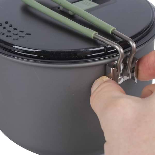 Фото - Каструля туристична Bo-camp Explorer Hard Anodized 1L Grey/Green (2200236)