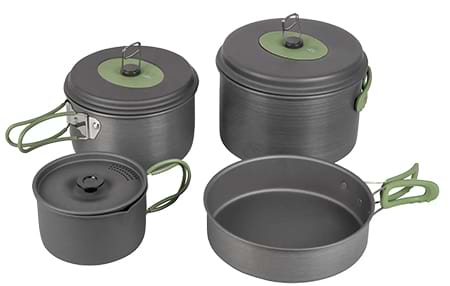 Набор посуды туристический Bo-camp Explorer 4 Pieces Hard Anodized Grey/Green (2200244)