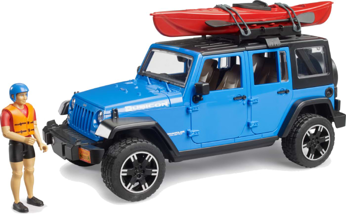 Автотранспорт BRUDER Автомобиль Jeep Wrangler Rubicon Unlimited с каяком и фигуркой (02529)