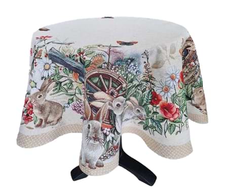 Скатертина кругла Прованс гобелен Alicia D140 см (026071)