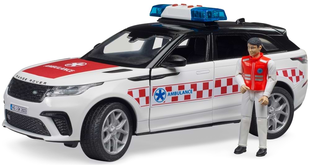 Наземная спецтехника BRUDER скорой помощи Range Rover Velar с фигуркой (02885)